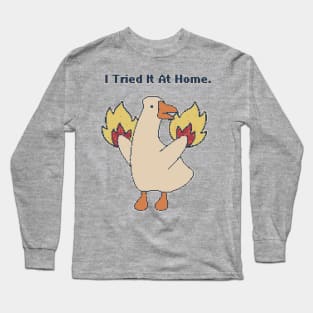 I Tried It At Home - 8Bit Pixelart Long Sleeve T-Shirt